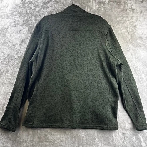 Trailcrest Fleece Jacket Mens XL Green Full Zip Mock Neck Sweater (1852) image 7