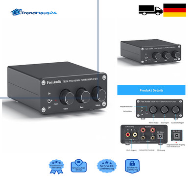 Fosi Audio TB10A 2 Kanal Hi-Fi Verstärker 100W x2 Bass