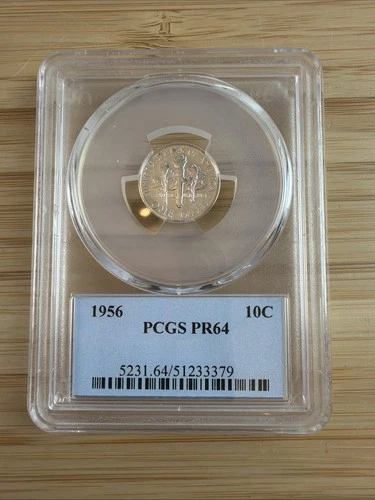 1956 Roosevelt Silver Dime NGC MS64 PCGS