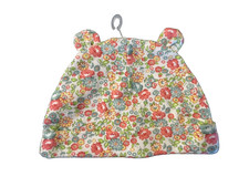 baby Gap NWT Girl's 0 3 Mo Cotton Knit Floral Hat w/ Ears