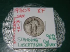 1930 S Standing Liberty Quarter 25 Cents 90% Silver SAN FRANCISCO Mint Coin