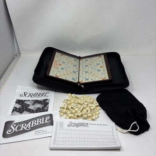 Vintage 2001 Scrabble Portable Travel Edition Board Game Hasbro COMPLETE