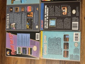 8 Lot NES Custom Game Case Beetlejuice Gilligans Island Ghostbusters + More