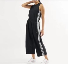 Adidas Jumpsuit - Cropped Leg - Snap - Black Pant - Romper- Size XL - DU1931