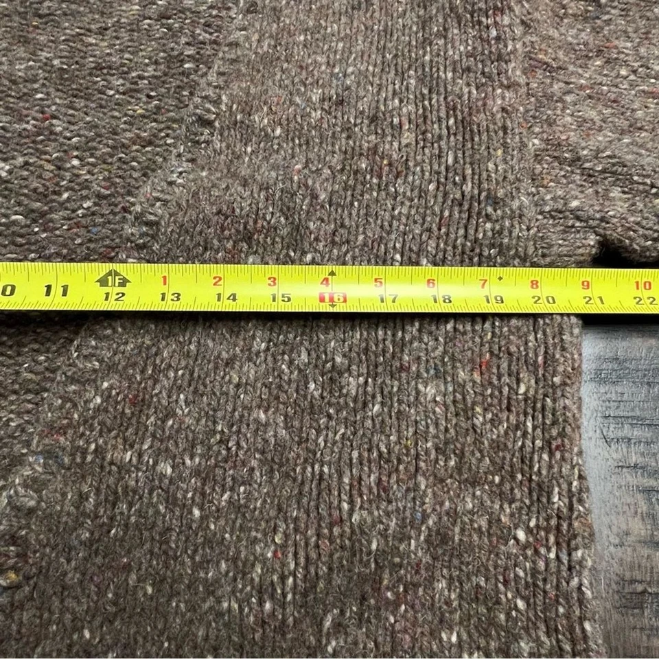 Vintage 80s Perry Ellis Men Hand Knit Kurt Cobain Wool Cardigan Sweater S Grunge - Image 4 of 4