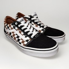 Vans Old Skool Checkerboard Youth 6 Black Brown Skate Shoes New No Box