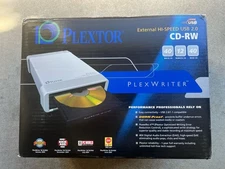 Plextor PlexWriter 40/12/40U PX-W4012TU CD-RW Drive USB External Complete In Box
