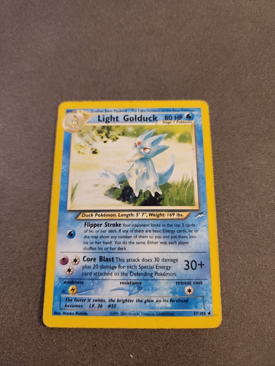 PL (Unlimited) Pokemon LIGHT GOLDUCK Card NEO DESTINY Set 47/105 Unc PLAYED p17 PL (Unlimited) Pokemon LIGHT GOLDUCK Card NEO DESTINY Set 47/105 Unc PLAYED p17