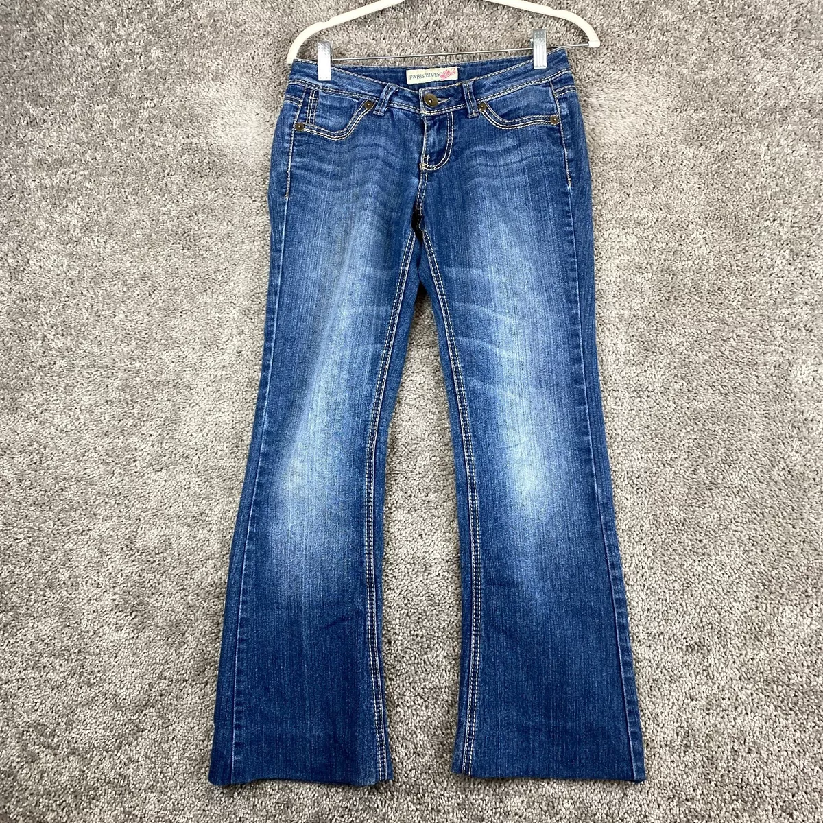 Paris Blues Jeans Juniors Size 3 Blue Bootcut Ankle Low Rise Pants