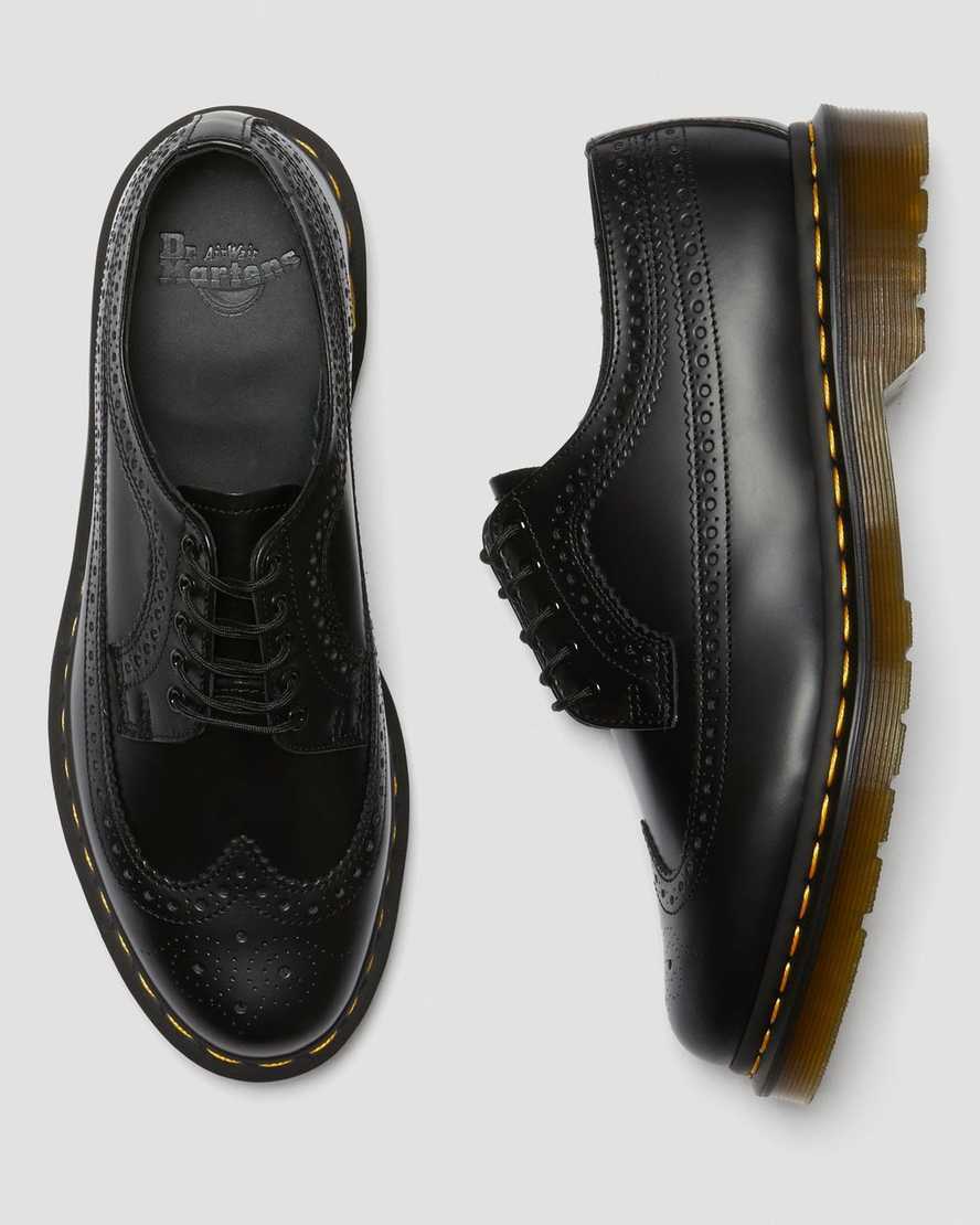 BLACK SMOOTH LEATHER BROGUE 