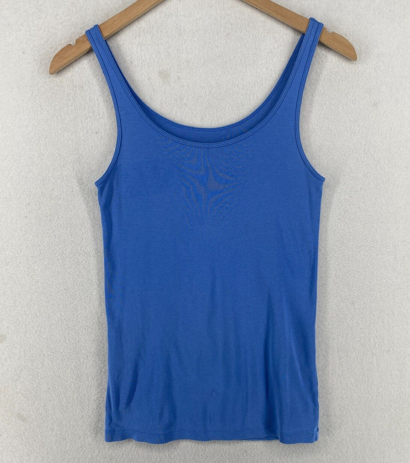 EILEEN FISHER Tank Top S Organic Cotton Ribbed Jersey Scoop Neck