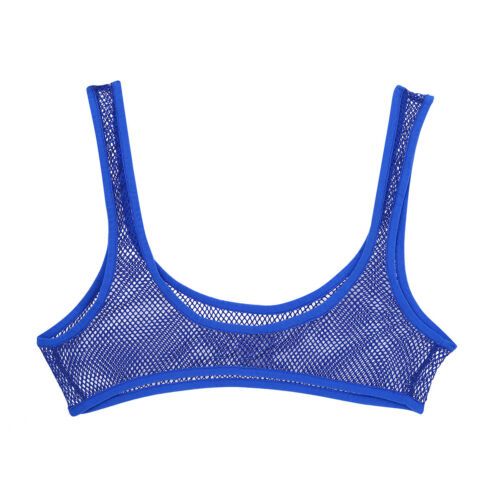 Canotta donna sexy maglia trasparente reggiseno cavo gabbia crop top bustier canotta cami - Foto 27 di 56