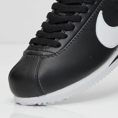 Nike Cortez Classic Leather Black/White Womens Shoes Size 6.5