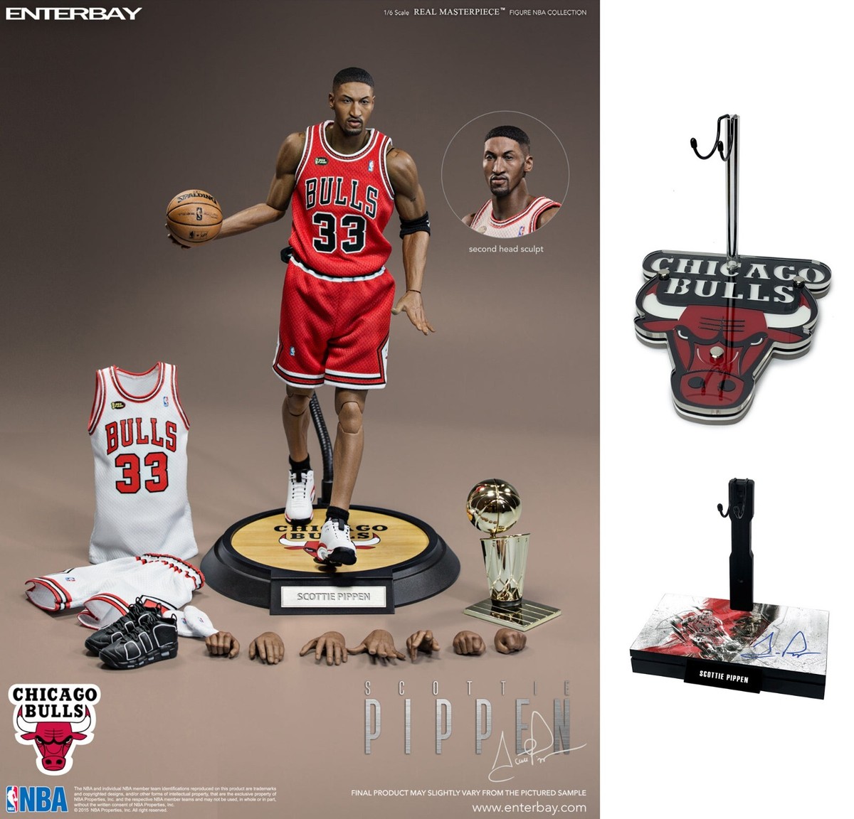 Enterbay Scottie Pippen 1/6 Scale Action Figure Display Stand | eBay