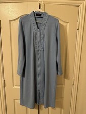 Zexxxy Long Sleeve Zip Lounge House Dress Sz M Nightgown Robe Vintage