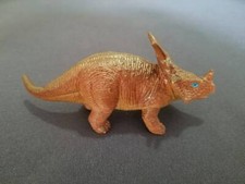 5.5" STYRACOSAURUS Dinosaur Brown / Red Figure w/ Blue Eyes Toy