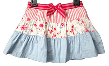 Janie Jack Cherry Stand Skirt 12 18 month Bloomers Patchwork Gingham Patriotic