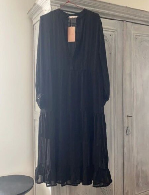 GRACE & MILA langes Kleid schwarz Gr. S neu