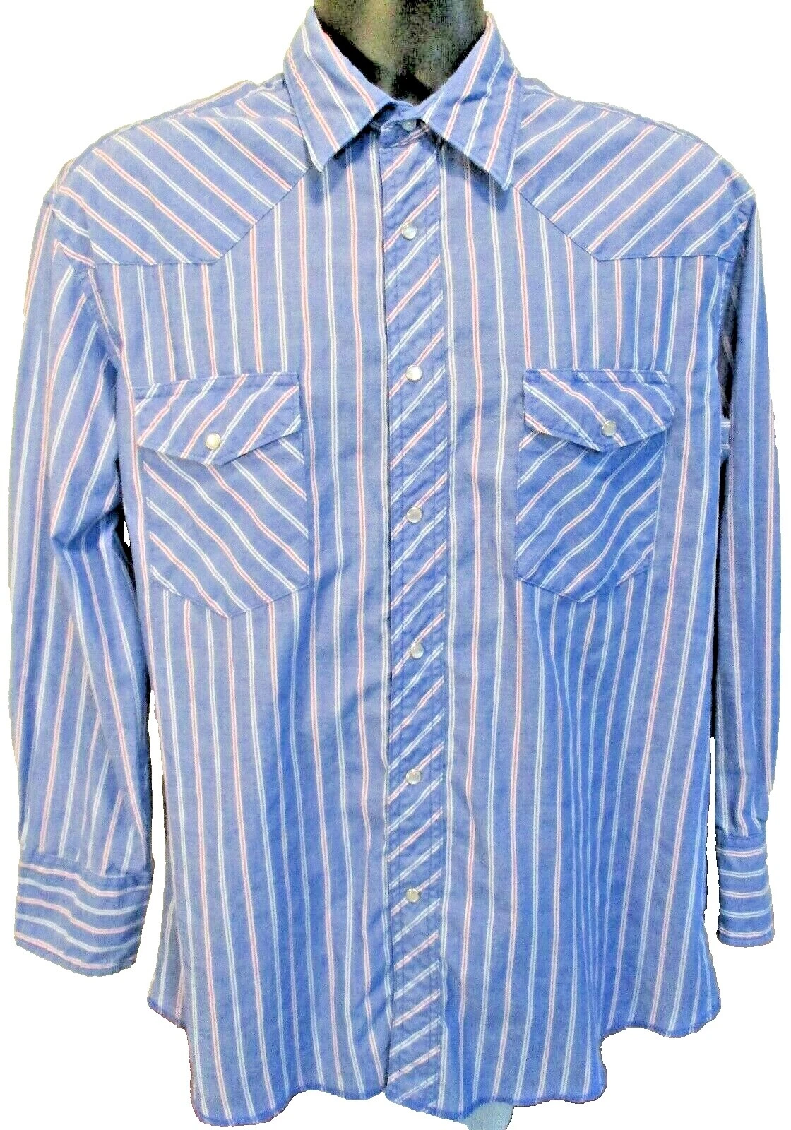 Wrangler Polyester Striped Dress Shirts for Men