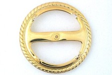 ONE GOLD COLOR 38MM ROUND CABOCHON SILVER DOLLAR BOLO TIE MOUNTING CLFNDG954