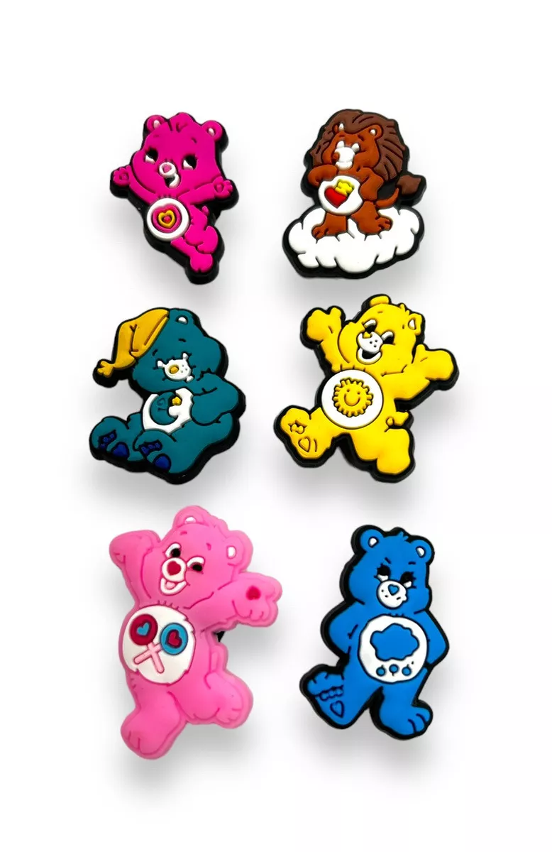 SHOES CHARMS FOR CROCS CARE BEAR BEARS SET 6 PCS COLLECTIBLES SET
