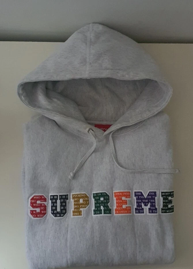 Sweat à capuche FW19 Supreme The Most taille M moyen sweat à capuche gris chiné