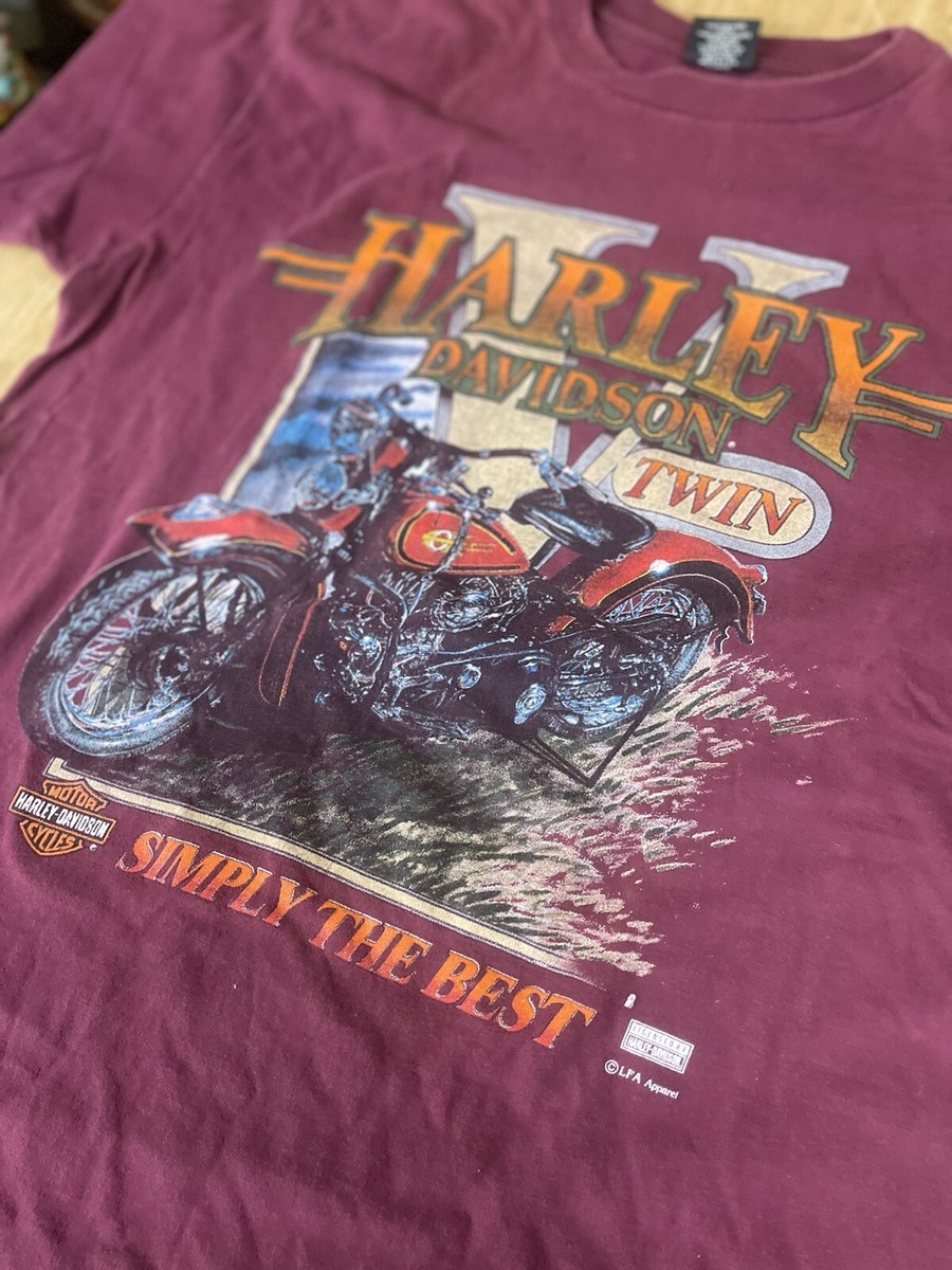 VTG Harley-Davidson 90s Twin Simply The Best Big Shield Logo T