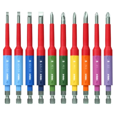 FELO IEC SAFETY Bits 1000V Stückgeprüft alle Größen Elektriker Bits IEC 60900