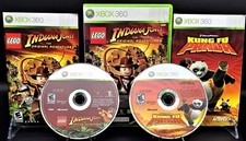 XBOX 360 : LEGO INDIANA JONES and KUNG FU PANDA !! Complete w/Manuals 2 Games