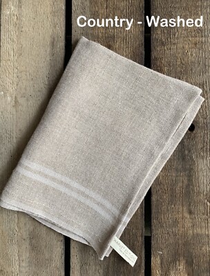 Charvet Editions Geschirrtuch ''Country Washed'' (ecru), naturgewebtes Leinen. Frankreich