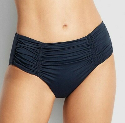 Seafolly Women's 176543 Gathered Front Retro Pants Indigo Size 4