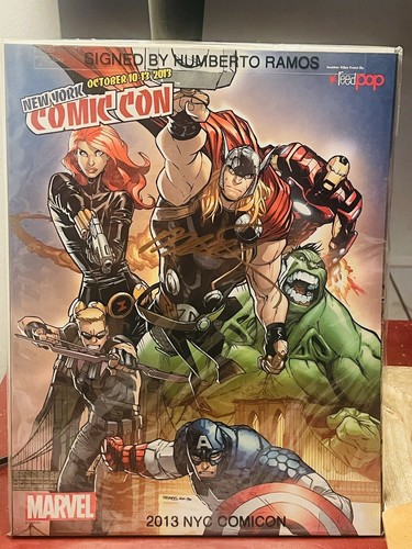 🔥NEW YORK COMIC CON 2013 PROGRAM MAGAZINE SIZE-SIGNED HUMBERTO RAMOS COVER MINT - 第 1/4 張圖片
