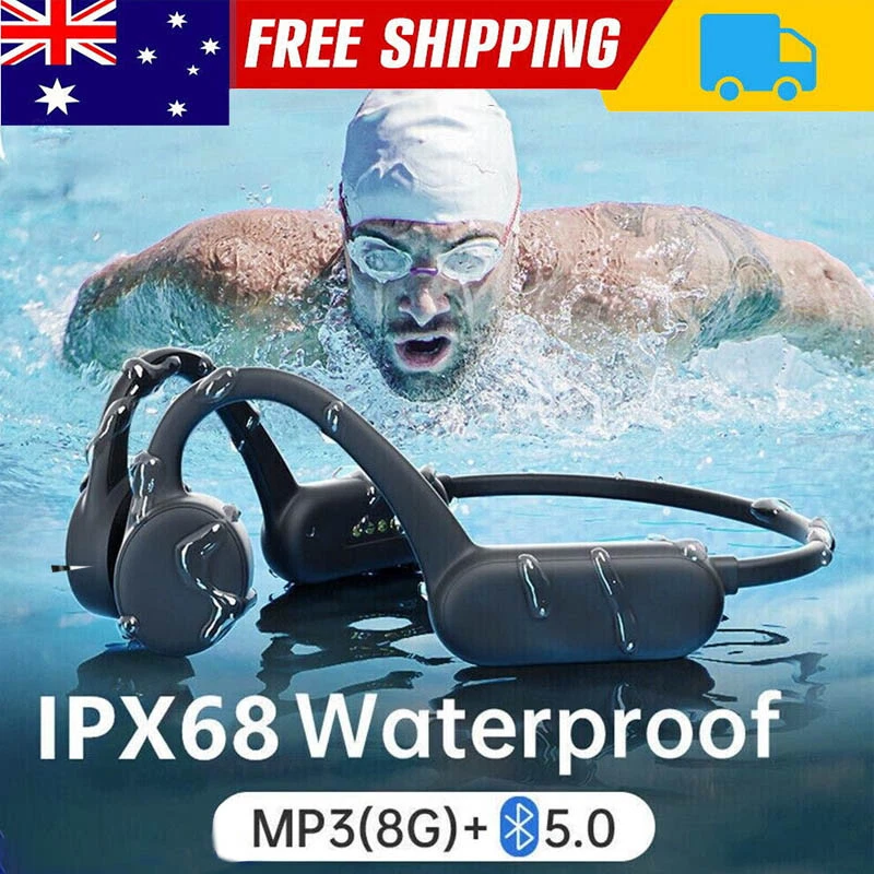 Wireless Bone Conduction Earphones Swimming IPX68 Waterproof 16G