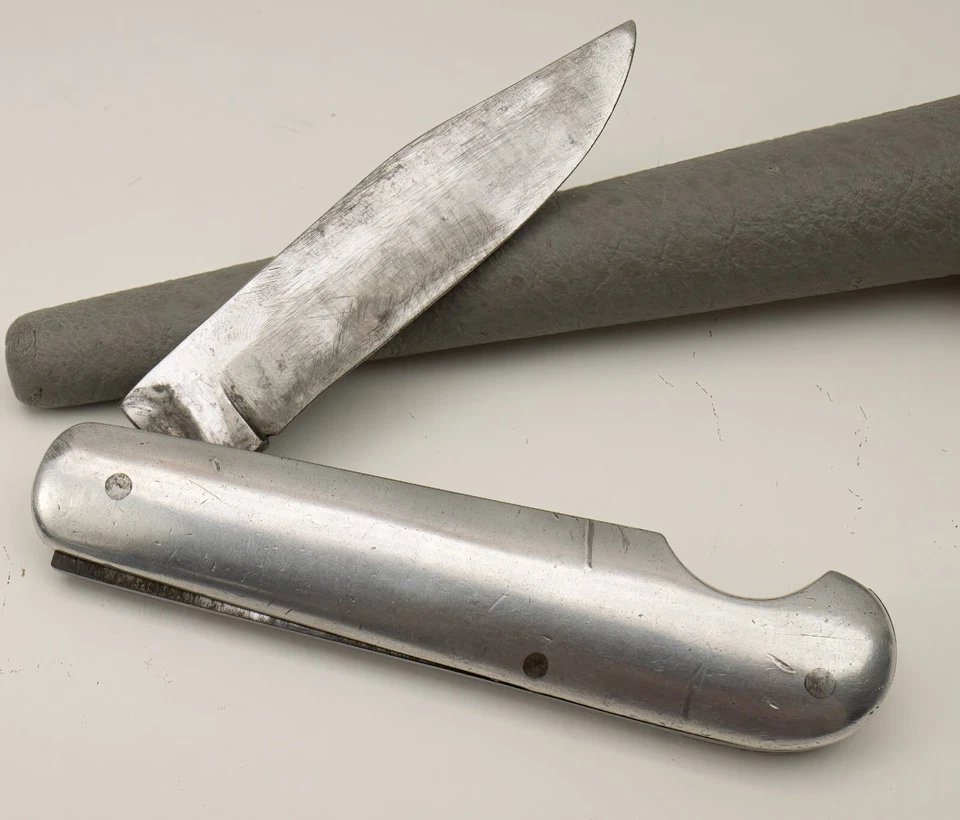 Cuchillo Jack de Bolsillo Hecho a Mano Personalizado Acero al Carbono Aluminio Mango Fácil de Abrir Foto 3 de 4