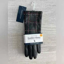 Charter Club Cashmere Lined Leather Tech Gloves