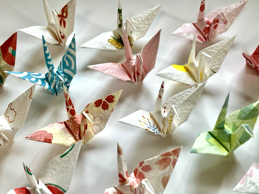Elegant Origami Crane Wedding Favors Set of 7 - 10 USD