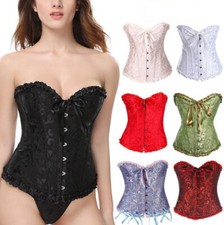 Neu Sexy Top Dessous Burlesque Corsage Vollbrust Korsett Korsage Damen Corset