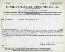 Charles Spreckley Industries Limited 1974 Kredyt Westminster Bank London 57 S