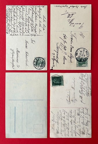 4 x Glückwunsch Foto AK NEUJAHR 1909/13 Frau mit Sektfalsche, Kinder ( 143808 - Bild 2 von 2