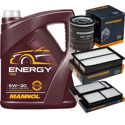 DENCKERMANN Inspektionspaket MANNOL Energy 5W-30 5L für Mazda 5 1.8 MZR 2.0 3