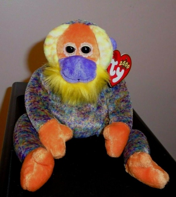 Ty Beanie Baby Bananas Plush 8in Monkey Stuffed Animal Orangutan Tag