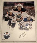 Connor Mcdavid Signed Autographed 16x20 Stretched Edmonton Oilers Canvas Psa/Dna