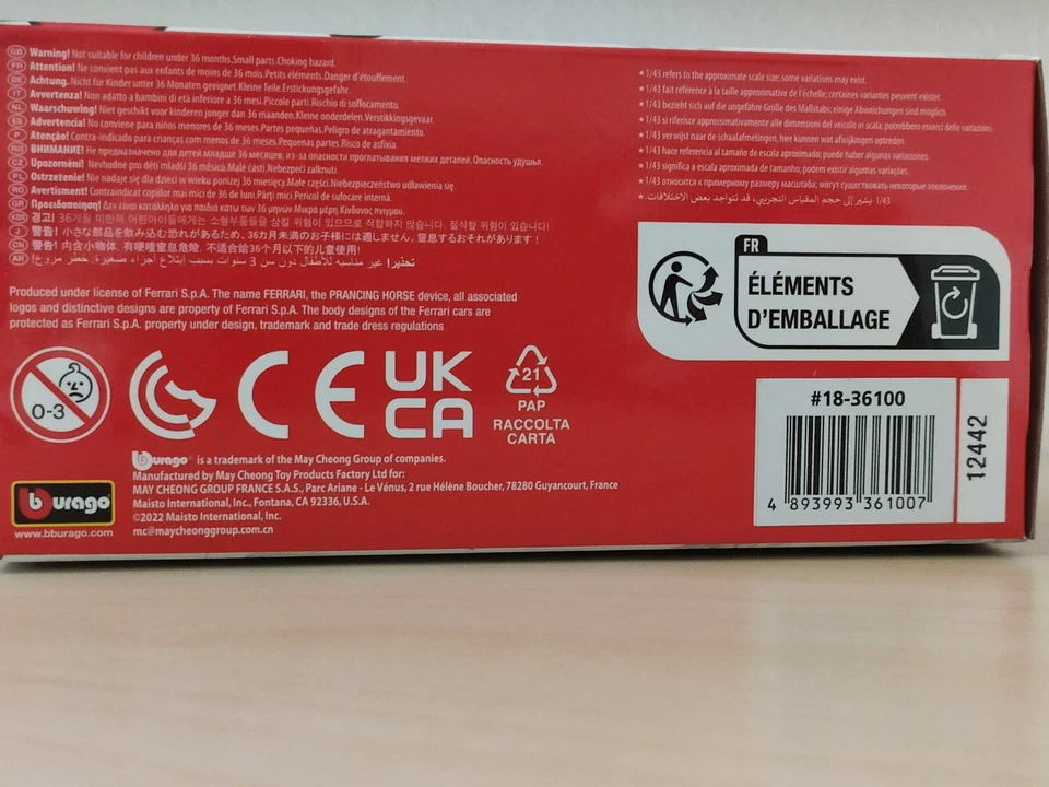 Ferrari Portofino Burago Modellino Auto Scala 1:43 Race + Play Rosso - Immagine 4 di 4