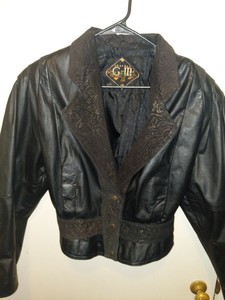 puffy leather jacket