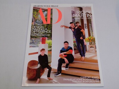 Architectural Digest Magazine February 2 2018 Issue Ricky Martin Living LA Life 