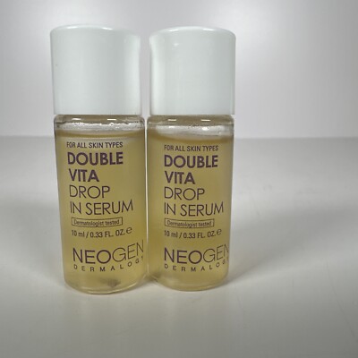 NEOGEN DERMALOGY Double Vita Drop Serum 10 ml/.33 fl.oz NEW Lot Of 2 Travel Size