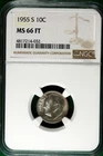 1955 S Roosevelt Dime NGC MS66 FULL TORCH #B49545
