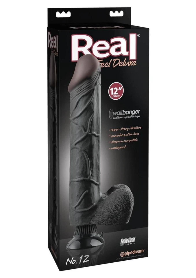 Real Feel Deluxe No. 12 Consolador Vibrador Wallbanger con Bolas Impermeable Foto 2 de 4
