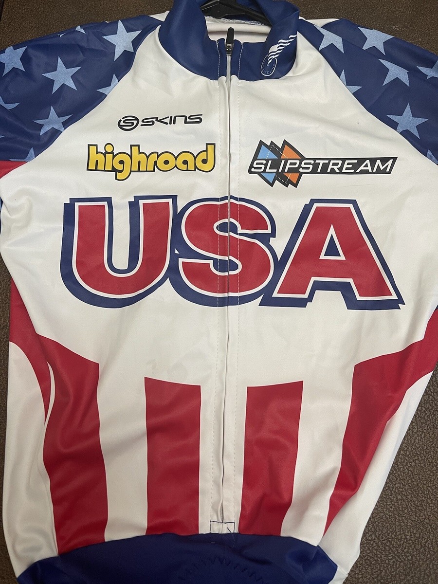 Team USA Skins Mens Cycling Body Paint Skinsuit Speedsuit Spandex