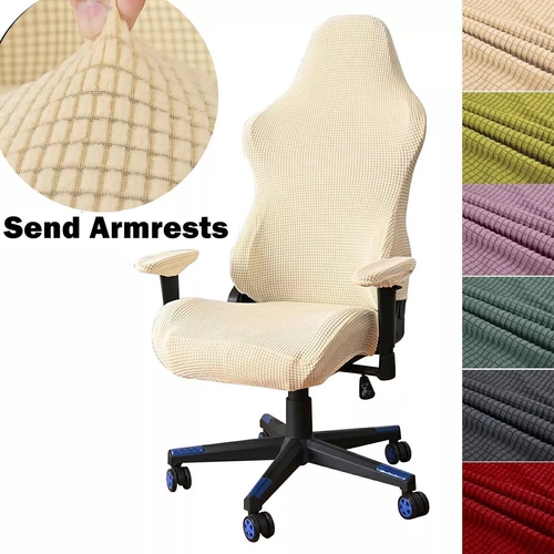 Funda de asiento para sillón de computadora Cubierta de silla para juegos de oficina Sillas de computadora Funda antideslizante - Imagen 1 de 47